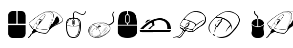 Computer Mouse font preview